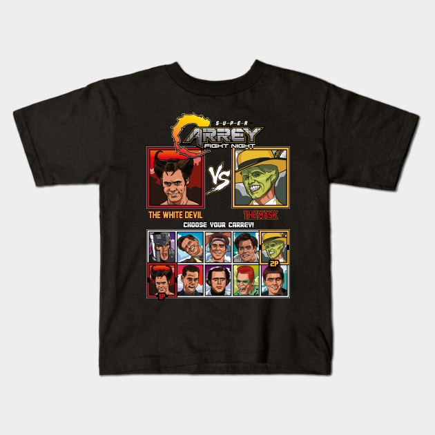 Jim Carrey Fight Night Kids T-Shirt by RetroReview